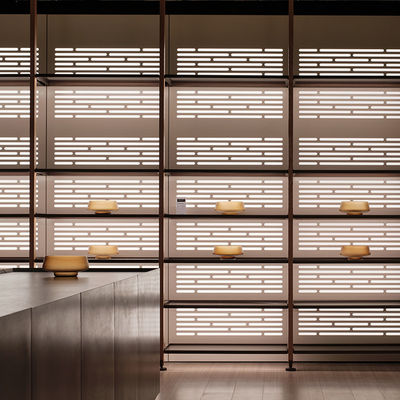 quality  Anodized Aluminium Home Furniture Modular Bookcase Wall System With Led Lights factory