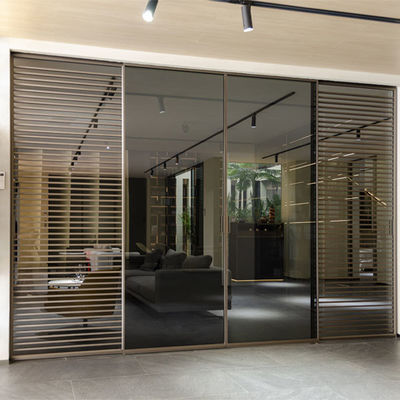 Grey Aluminum Bifold Internal Sliding Balcony Doors ODM