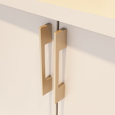 Interior Polished Brass 96mm Cabinet Pulls For Drawer
