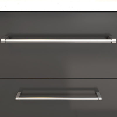 Matte Black Anodized Bathroom Cupboard Handles Bulk Drawer Pulls