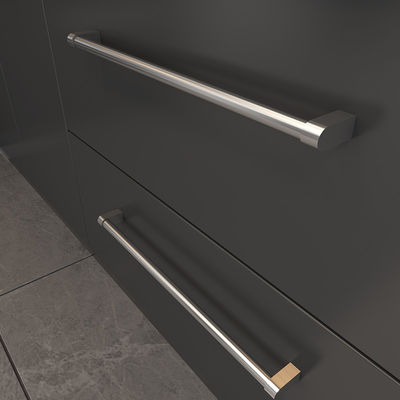 Matte Black Anodized Bathroom Cupboard Handles Bulk Drawer Pulls