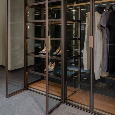 ODM Metal And Glass Wall Curio Cabinet Display Cabinet Furniture 16mm