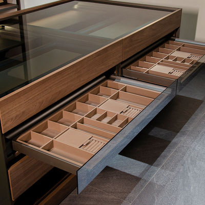 Aluminium Glass Walk In Robe Cabinetry Custom Made Walk In Closet Shelving Display