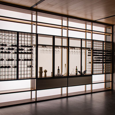 Bar Wine Aluminum Modular Cabinet Almirah Wall Racks For Kitchen