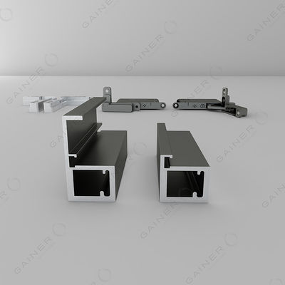 Commercial Aluminum Alloy Modular Kitchenette Cabinet Framless Glass Door