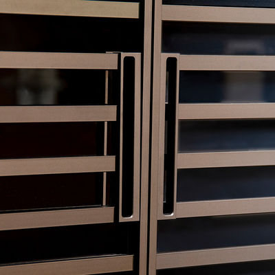 8mm Aluminum Glass Accordion Doors Internal Sliding Doors Systems