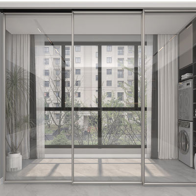 Slim Triple Anodizing Aluminium Internal Sliding Doors Glass Slider