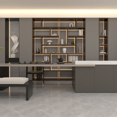 ODM Kitchen Corner Modular Cupboard Storage Showcase Display Glass With Lights