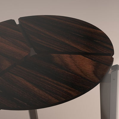 OEM Luxury Living Room Furniture Black Legs Round Dining Table
