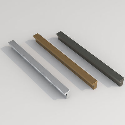Chrome Furniture Hardware Handle Aluminum Profile Wardrobe Cabinet Handle
