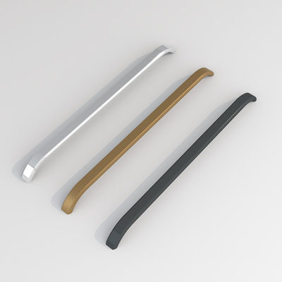 Aluminium Alloy Modern Wardrobe Handles Black Matt Colors