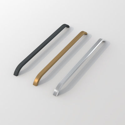 Aluminium Alloy Modern Wardrobe Handles Black Matt Colors