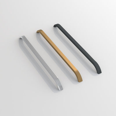 Aluminium Alloy Modern Wardrobe Handles Black Matt Colors