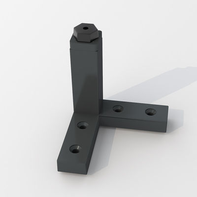 Lightweight Black Aluminium Alloy Furniture Sofa Leg Corrosion Resistance