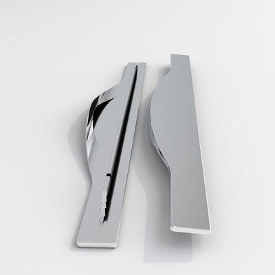 Bedroom Furniture Hardware Handle Chrome Cabinet Drawer Flush Pull Aluminum Handle