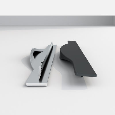 Aluminum White Black Wardrobe Drawer Handles Cupboard Edge Pull Concealed