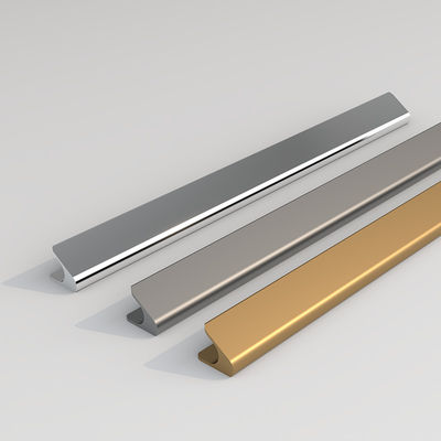 Aluminum Furniture Hardware Kitchen Cabinet Drawer Edge Pull Handles Concealed Handle For Cabinet